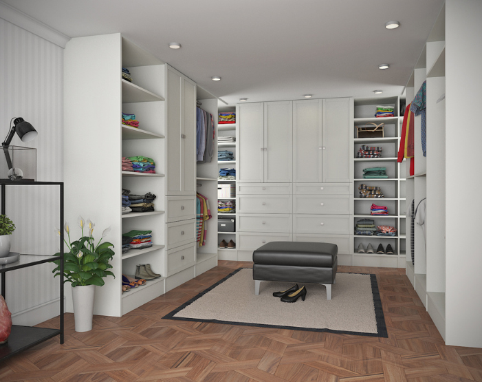 walk in closet storage solution