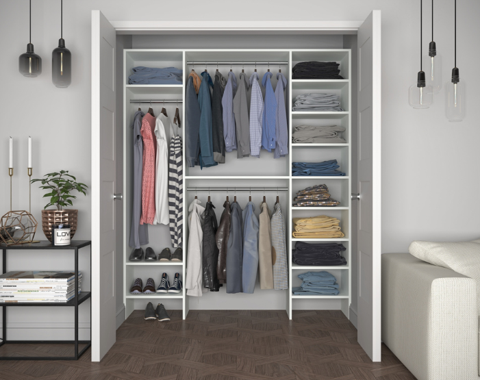 reach in closet storage solution
